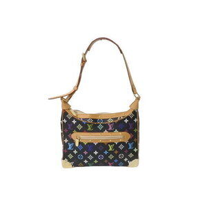 Louis Vuitton Takashi Murakami Multicolor Boulogne Black Noir Shoulder Bag